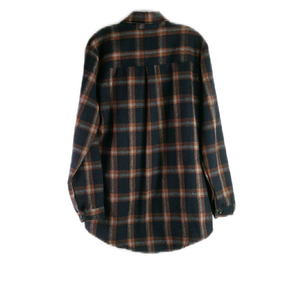 Adora - Navy/Rust Button Down Plaid Shacket - Size Large - Picture 6 of 6